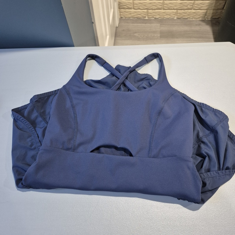FP Movement Romper Womens Medium Navy Righteous Runsie Athletic Running Training